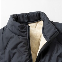 Logo personnalisé laine d'agneau gilet manteau d'hiver hommes épais d'âge moyen personnes âgées gilet nouveau froid chaud sans manches gilet