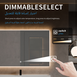 <span class=keywords><strong>2025</strong></span> mới nhất thông minh LED Bath Gương hình chữ nhật hiện đại chống sương mù treo tường gương với điều khiển cảm ứng, Dimmable đèn - Product Image 5