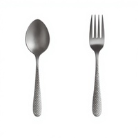 Ensemble de couverts en acier inoxydable de qualité supérieure, finition mate, couverts de table, vaisselle réutilisable, cuisine, hôtel, restaurant