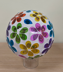 Boule de jardin en verre soufflé à la main, résistante aux intempéries, avec glaçure de couleur naturelle, pour la décoration du jardin - Product Image 1