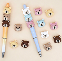 Nouveautés : Perles focales en silicone, motifs ruban de sensibilisation, pour la fabrication de stylos et porte-clés à perles