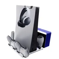 Support multifonctionnel avec ventilateur de refroidissement Double Controllers Station pour PSVR2/PlayStation 5 PS5 Headset Storage Holders