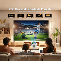 Projecteur intelligent portable Topleo Allwinner H726 avec décodage vidéo 8K, Android 14, cinéma à domicile, WiFi, AirPlay