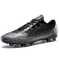 Greatshoes - Chaussures de football à prix avantageux, chaussures de football noires pour garçons, 1 paire, chaussures de football pour terrain synthétique pour hommes