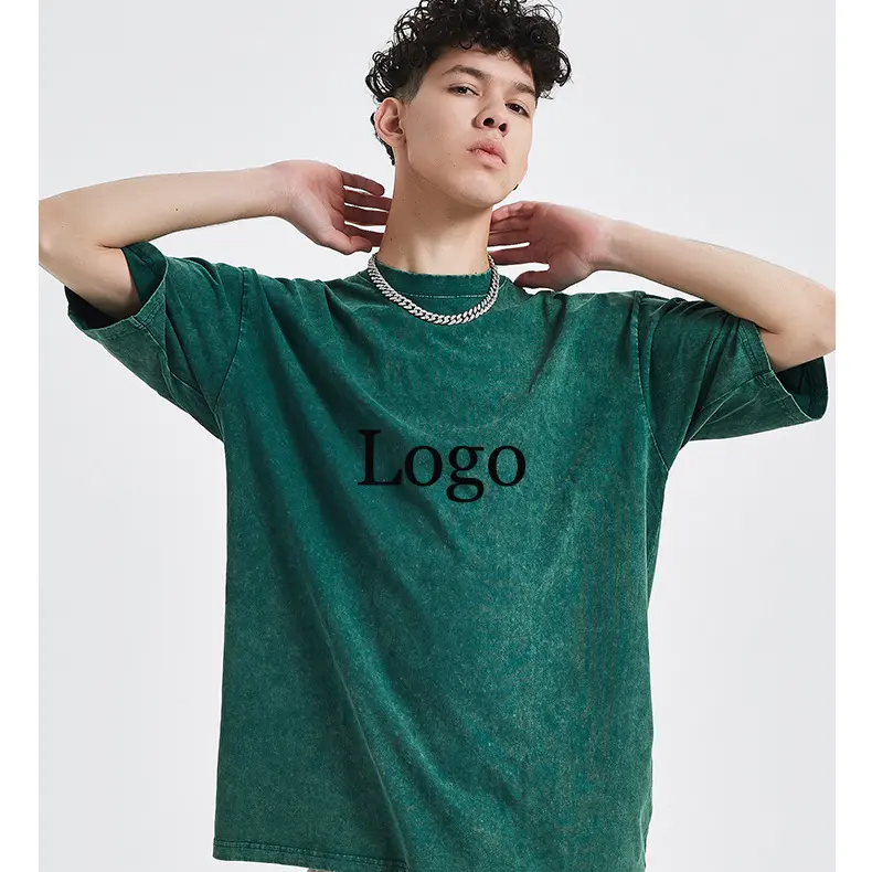 Spring Summer New Heavyweight 100% Cotton Loose Vintage T Shirt Custom Men Vintage Oversized T-shirt High Quality Mens Blank T-s