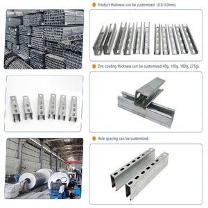BPJS pour profilés en <span class=keywords><strong>acier</strong></span>, cuivre, fer, en forme de C, à fentes, type Unistrut, avec <span class=keywords><strong>traitement</strong></span> de surface en zinc, aluminium, magnésium pour la gestion des chemins de câbles - Product Image 5