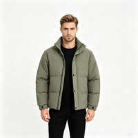 Fabricant OEM/ODM, logo personnalisé, veste d'hiver pour homme coupe-vent, veste matelassée décontractée de haute qualité à col montant