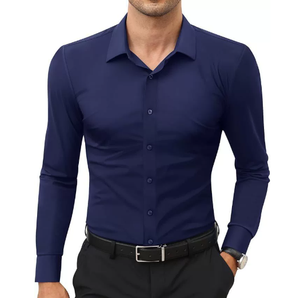 High Quality <b>Men</b> <b>Shirt</b> Comfortable Casual Style Ice <b>Silk</b> Fabric - Product Image 3