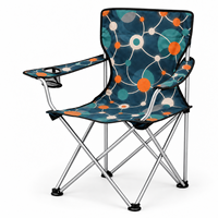 Chaises de camping pliantes en gros avec accoudoir unique, porte-gobelet et logo et motif personnalisés pour événements communautaires