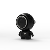 Ventilateur USB portable sans pales, design astronaute, à suspendre au cou ou à tenir à la main, avec cordon