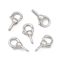 Pandahall SHEGRACE 5 pièces fermoirs pivotants en laiton plaqué or 18 carats véritable avec logo personnalisé