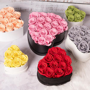 กล่องของขวัญดอกกุหลาบรูปหัวใจทำมือ D432 Eternal Flower ของขวัญสุดหรูจากโรงงาน ขายส่ง กระเช้าดอกไม้ ของขวัญวันเกิด งานแต่งงาน งานเทศกาล - Product Image 1