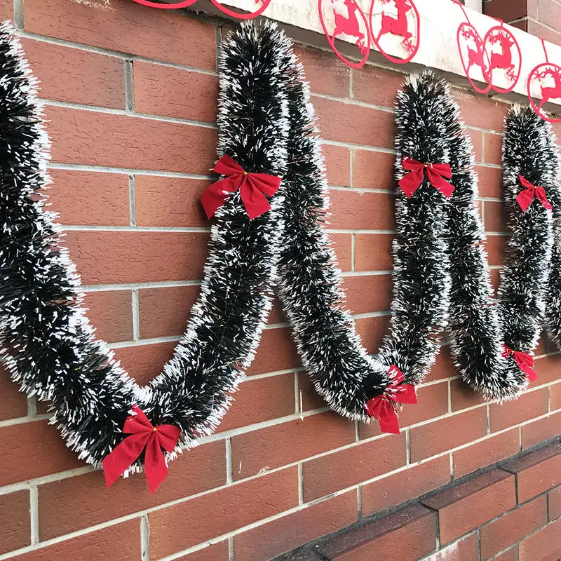 Künstliche PVC hängende grüne Weihnachts girlande für Kamin Home Party Indoor Outdoor Wand benutzer definierte Weihnachts dekoration Girlanden