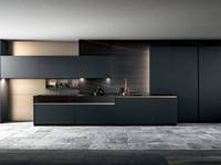 Kabinet Dapur Modular Kustom Kelas Atas - Desain Minimalis Modern dari Baja Anti Karat Ramah Lingkungan dengan Wastafel untuk Penggunaan di Vila dan Apartemen