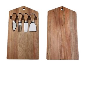 Acacia Wood Cheeseboard <b>Set</b> With Knives Solid Wood Cutting Board For Kitchen Use Durable Design - Product Image 5