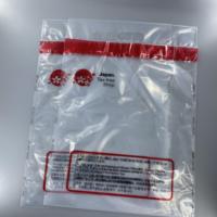 Sacs de courses transparents personnalisés sans taxes, sacs d'emballage en plastique transparent avec texte d'avertissement imprimé