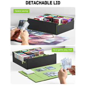 Boîte de rangement JUZI personnalisée en cuir PU écologique avec impression couleur pour 6 paquets de cartes <span class=keywords><strong>Magic</strong></span> <span class=keywords><strong>Commander</strong></span> Graded pour TCG - Product Image 6