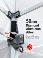 Tente pliante en aluminium robuste sur mesure 3x4,5m, structure diamant 50mm, imperméable, gazebo publicitaire avec parois latérales pour événements