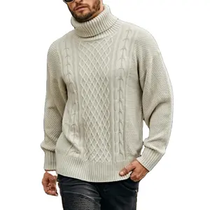 秋款新款男士羊绒套头毛衣男年轻冬季高领毛衣保暖毛衣潮流打底保暖内里