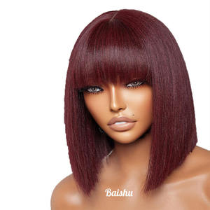 Vendita calda parrucche <span class=keywords><strong>donna</strong></span> Bob acconciatura con soffice e morbido stile brasiliano e vietnamita in magazzino - Product Image 4