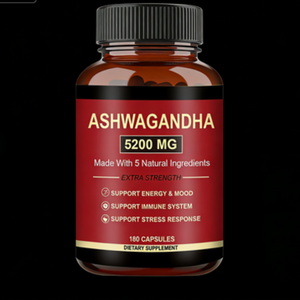Cápsulas de Extracto de Ashwagandha, Adaptógeno para el Alivio del Estrés, Apoyo al Sueño y Reducción de la Ansiedad - Product Image 1