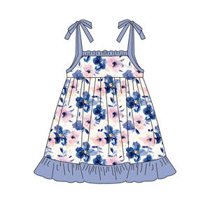 Vestito per Bambina con Stampa <span class=keywords><strong>Mamma</strong></span> e Figlia, Orlo Arricciato, Adorabile Abito <span class=keywords><strong>in</strong></span> Morbido Bambù per Feste - Product Image 5