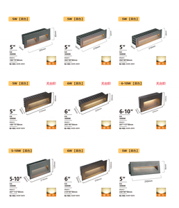 Lumière d'escalier LED encastrée pour extérieur et intérieur, étanche IP65, pour villa, parc, hôtel, escalier latéral, lumière murale LED pour escalier sportif - Product Image 5