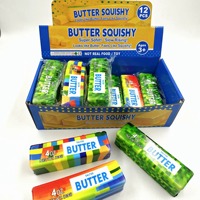 Nouveau Jouet Squishy Arc-en-ciel en Gros, Bâton de Beurre Vert en PU Écologique à Remontée Lente, Jouet à Presser pour Adultes et Enfants