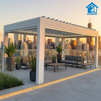 Pergola extérieure en aluminium personnalisée Sweet Home, haute qualité, revêtement poudré, bioclimatique, motorisée/manuelle, installation facile, patio