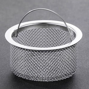 Stainless Steel <b>Sink</b> <b>Strainer</b> Basket With Handle For Kitchen Drain Filter Vegetable Waste Collector - Product Image 1