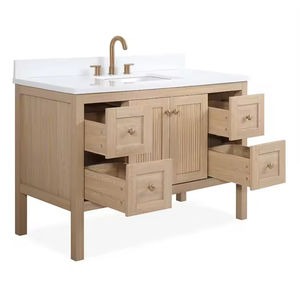 Grosir kabinet perabotan kamar mandi khusus suasana mewah pintar Vanity kamar mandi gaya sederhana dasar Amerika grosir - Product Image 4
