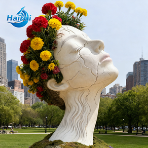 Estatua de Cabeza Gigante Femenina de Espuma de Fibra de Vidrio Estilo Occidental Hecha a Medida para Decoración de Bares, Centros Comerciales y Parques - Product Image 5