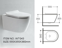 Salle de bains et toilettes design toilette flottante suspendue au mur sans eau ensemble de toilette de luxe pour salle de bains moderne