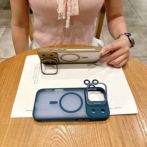 Custodia per telefono magnetica opaca con supporto per obiettivo <span class=keywords><strong>Cover</strong></span> protettiva per <span class=keywords><strong>iPhone</strong></span> 17 17 Pro 17 Pro Max 17 Air 16 15 14 12 <span class=keywords><strong>11</strong></span> - Product Image 3