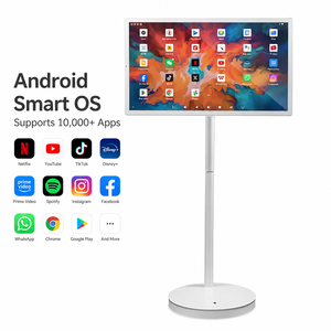 Écran portable 24 pouces, Smart TV, écran tactile IPS, moniteur portable, support de sol pivotant à 360° sans fil, haut-parleur intégré pour la maison - Product Image 4
