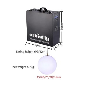 Éclairage paysager professionnel à matrice LED RGB avec contrôle DMX, sphère cinétique à levage, construction en alliage d'aluminium - Product Image 2