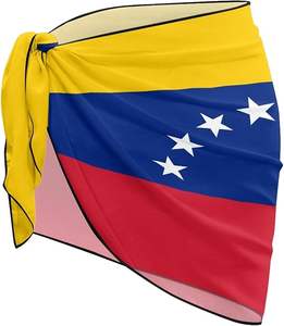 Paréo de plage en mousseline transparente à motif drapeau national, idéal pour la promotion - Product Image 2