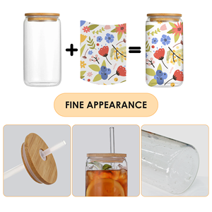 Vasos de Vidrio Transparente de Alta Calidad y Durabilidad de 16 oz, Vasos para Café Helado, Té Helado y Cerveza, Disponibles en el Almacén de EE. UU. - Product Image 2