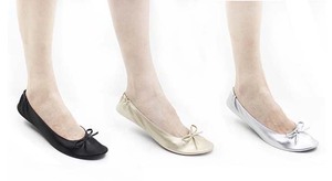 Zapatos planos <span class=keywords><strong>de</strong></span> <span class=keywords><strong>Ballet</strong></span> portátiles antideslizantes ligeros para mujer, <span class=keywords><strong>tela</strong></span> superior y plantilla <span class=keywords><strong>de</strong></span> goma/EVA para uso después <span class=keywords><strong>de</strong></span> la fiesta - Product Image 4