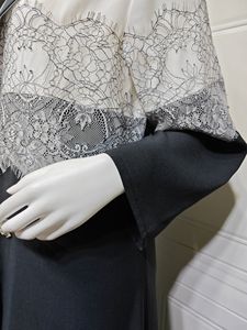 <span class=keywords><strong>Abaya</strong></span> Y18 pour femmes musulmanes, tenue de fête modeste, en polyester respirant, longueur cheville, manches longues, motif cachemire, ourlet évasé - Product Image 6
