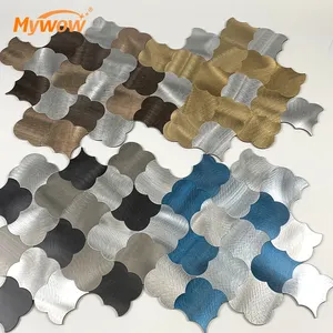 Modern Design Iridescent Mosaic Glass Blue Pool Tile Square Swimming Pool Tiles With Mixed Colors And Mirror Effect