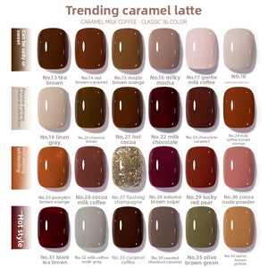 Gel de Uñas Marrón en Botella, Color Chocolate Caramelo Café, Set de Gel de Color Especial para Manicura - Product Image 4