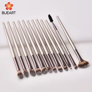 DailyQueen Juego de brochas de ojos con purpurina para sombra de ojos, 12 piezas con champán, <span class=keywords><strong>James</strong></span> <span class=keywords><strong>Charles</strong></span> para usar lápiz de cejas - Product Image 2