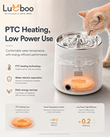 Fontaine à eau chauffante pour animaux de compagnie en acier inoxydable