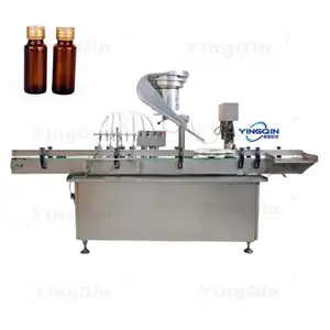 Professional Glass Automatic Essential Oil And Cbd Cartridge Capping Vial Filling Machine