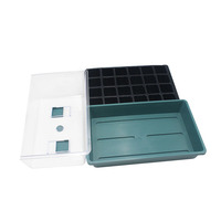Pot en plastique pour pépinière, 7/24 cellules, Kit de semis avec dôme et Base, boîte de culture pour le jardinage du nourrisson