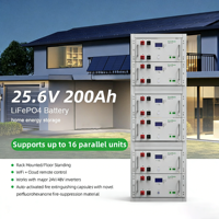 Batterie Enershare 24V 200Ah LiFePO4 prismatique, batteries lithium-ion adaptatives pour onduleurs hors réseau/hybrides