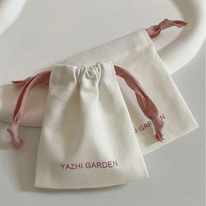 Factory Customized Cotton <b>Drawstring</b> Eco-Friendly Pouch Jewelry Gift <b>Drawstring</b> Dust <b>Bag</b> - Product Image 1