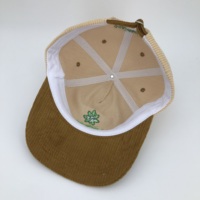 Gorro de algodón de perfil bajo de 5 paneles directo de fábrica, gorra Snapback de papá de dos tonos con bordado 3D para hombres y mujeres, modelo ODM de ala plana