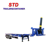 20Ft Dump Container Remorque Châssis 20 Pieds 2 Essieux Basculement Conteneur Châssis Dumper